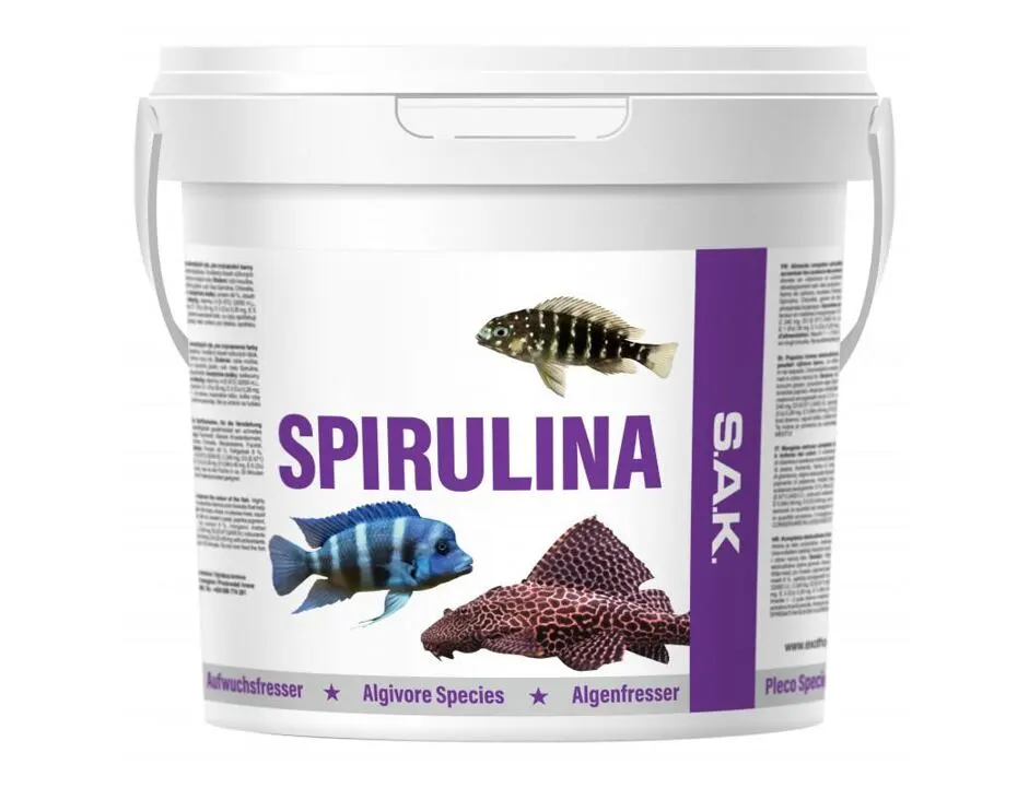 SAK Spirulina Flockenfutter 3400ml/600g Eimer 3 SAK Spirulina Flockenfutter 3400ml/600g Eimer